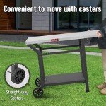 Movable Pizza Oven Grill Table with Storage