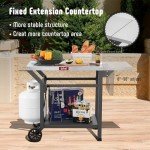 Movable Pizza Oven Grill Table with Storage