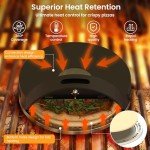 Portable Outdoor Pizza Oven for Grill & Stone