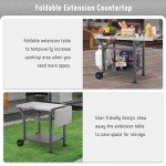 Movable Pizza Oven Grill Table with Storage