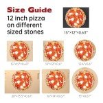 ROCKSHEAT Pizza Stone, 15" x 12" x 0.63" Rectangular Pizza Stones for Oven Grill BBQ, Cordierite & Ceramic Coating Baking Stone for Pizza & Bread, Innovative Built-in 2 Handles Grilling Stone (Black)