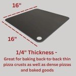 THERMICHEF by Conductive Cooking Square Pizza Steel 1/4" Deluxe Version, 16"x16"