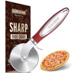 Premium Stainless Steel Pizza Cutter Wheel - Red