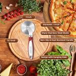 Premium Stainless Steel Pizza Cutter Wheel - Red