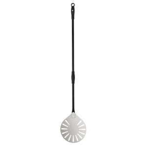 G.a HOMEFAVOR Perforated Pizza Peel, Rectangular Aluminum Pizza Turning Peel with Extended Silcone Handle For Baking Pizza Brick Oven