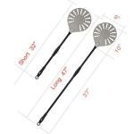 G.a HOMEFAVOR Perforated Pizza Peel, Rectangular Aluminum Pizza Turning Peel with Extended Silcone Handle For Baking Pizza Brick Oven