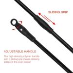 G.a HOMEFAVOR Perforated Pizza Peel, Rectangular Aluminum Pizza Turning Peel with Extended Silcone Handle For Baking Pizza Brick Oven