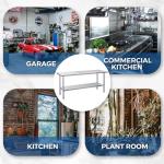 Profeeshaw Stainless Steel Prep Table 72x24 Inch NSF Commercial Work Table with Undershelf Heavy Duty Table for Kitchen Restaurant Home Hotel