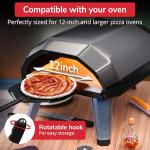 Senwosa Non-stick Pizza Peel 12 inch – Excellent Slide-Off & Easy Cleanup – Perforated Metal Base with Safe Ceramic Coating