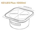 KEVJES PLUS 1000ml Pizza Dough Proofing Containers for DIY family Artisan Pizza, Food Grade Silicone Stackable Boxes with Lids, Freezer, Fridge, Dishwasher Safe,4sets(Blue)