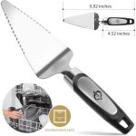 VOFO Flatware Pie Server Stainless Steel Cake Pizza Cutter Tart Dessert Slicer (Black)
