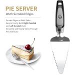 VOFO Flatware Pie Server Stainless Steel Cake Pizza Cutter Tart Dessert Slicer (Black)