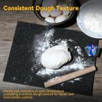 Kota Japan Premium Non-Stick Natural Black Granite Stone Pastry Cutting Board Slab 12" X 16" with No-Slip Rubber Feet for Stability and to Protect your Countertops | Easy to Clean | Stays Cool