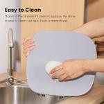 ROCKSHEAT Pizza Stone, 12" x 11" x 0.47" Ceramic Coating & Cordierite Pizza Stones for Oven Grill BBQ, Heavy Duty Non Stick Baking Stone for Pizza & Bread, Unique Shape Design Grilling Stone (Gray)