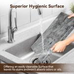 Premium Non-Stick Marble Pastry Cutting Board Slab 15 3/4" X 11 3/4” with No-Slip Rubber Feet.