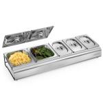 Onlyfire Stainless Steel Pizza Topping Station with Trays