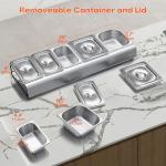 Onlyfire Stainless Steel Pizza Topping Station with Trays