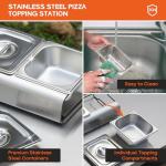Onlyfire Stainless Steel Pizza Topping Station with Trays