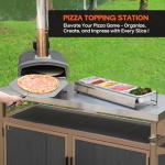 Onlyfire Stainless Steel Pizza Topping Station with Trays