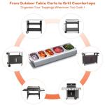 Onlyfire Stainless Steel Pizza Topping Station with Trays