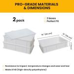 2-Pack Stackable Pizza Dough Proofing Trays