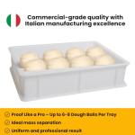 2-Pack Stackable Pizza Dough Proofing Trays