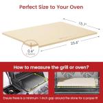 ROCKSHEAT Pizza Stone, Rectangular Extra Large 23.6" x 15.8" x 0.6" Pizza Stones for Oven Grill BBQ, Industrial Commercial Heavy Duty Cordierite Baking Stone for Pizza Bread, Outdoor Pizza Accessories