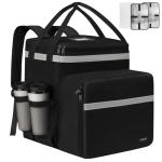 Expandable Pizza Delivery Backpack with 7 Cup Holders