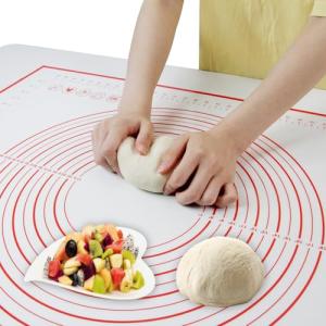 32x24" Red Extra Large Pastry Mat Silicone Baking Mats for Rolling Out Dough,Kneading Mat,Silicone Mats for Kitchen Counter