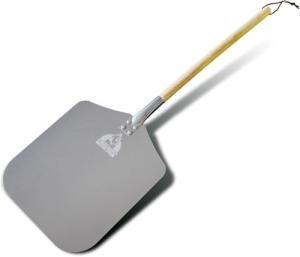 Chicago Brick Oven Pizza Peel 12" x 14", Pizza Paddle, 35.5" Long Aluminum Metal Pizza Peel with Detachable 21" long Wooden Handle, Pizza Turning Steel Spatula, Pizza Shovel