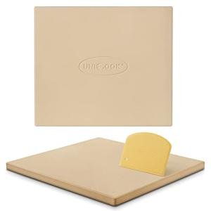 Unicook Large Pizza Stone for Oven and Grill, Heavy Duty Baking Stone for Bread, Thermal Shock Resistant Cordierite Pizza Pan, 16 x 14 Inch Rectangular