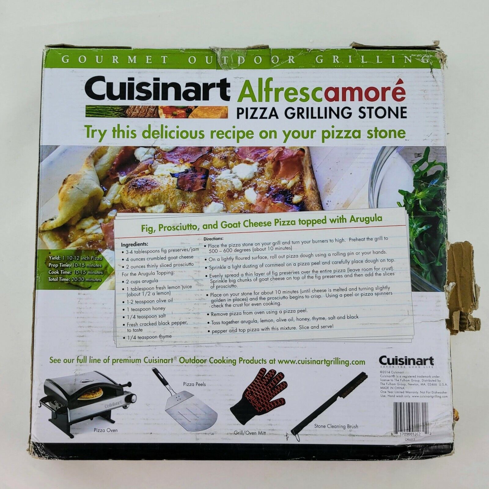 Cuisinart Ceramic Cordierite Pizza Stone for Grilling
