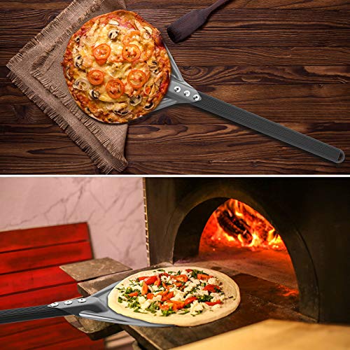 8" Aluminum Round Pizza Peel for Outdoor Ovens