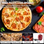 VEVOR Portable Outdoor Wood & Gas Pizza Oven