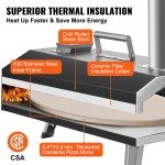 VEVOR Portable Outdoor Wood & Gas Pizza Oven