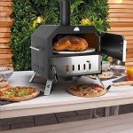 Portable 15” Wood-Fired Pizza Oven for Outdoors