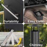 Portable 15” Wood-Fired Pizza Oven for Outdoors