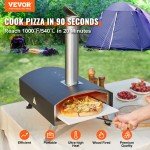 Portable 12" Wood Fired Pizza Oven for Outdoors