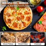 Portable 12" Wood Fired Pizza Oven for Outdoors