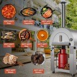 Versatile Outdoor Pizza Oven on Wheels, 39 Inch