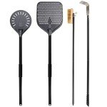 9-Inch Perforated Pizza Peel and Tool Set