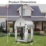 Versatile Outdoor Pizza Oven on Wheels, 39 Inch