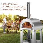 Versatile Outdoor Pizza Oven on Wheels, 39 Inch