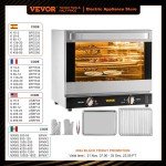 VEVOR Electric Countertop Pizza Convection Oven