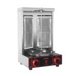 Vertical Rotating Gas Grill for BBQ Kebabs