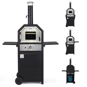 Vicluke Portable Gas Pizza Oven with Shelves