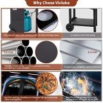 Vicluke Portable Gas Pizza Oven with Shelves