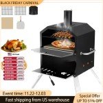 Wood-Fired Outdoor Pizza Oven with Stone