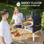 Wood-Fired Outdoor Pizza Oven with Stone