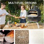 Wood-Fired Outdoor Pizza Oven with Stone